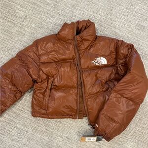 The North Face Brown Nuptse Jacket